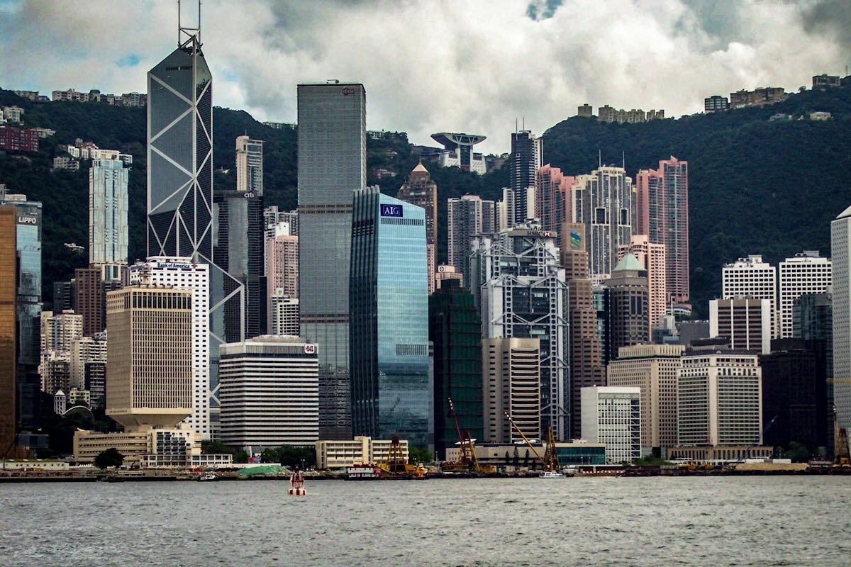 Hong Kong Island high-rises seen from Victoria Harbour