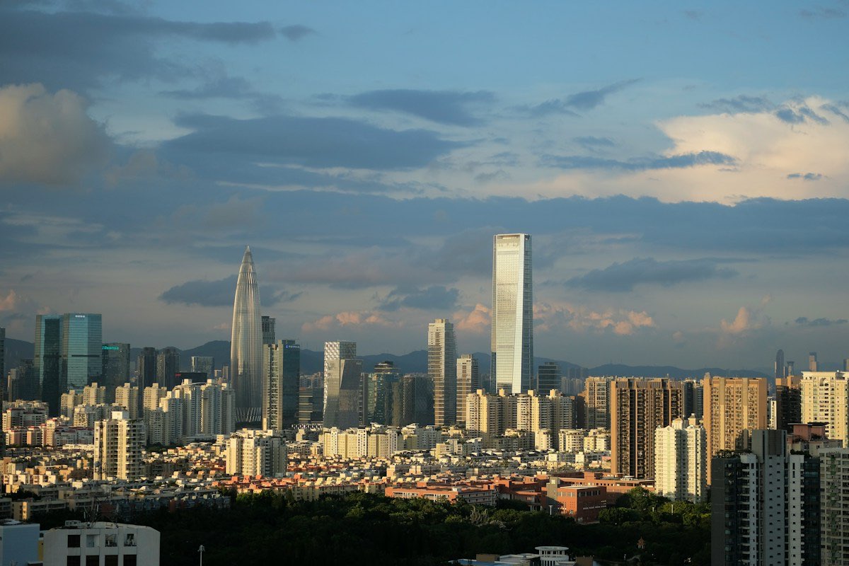 Shenzhen skyline in the afternoon sun